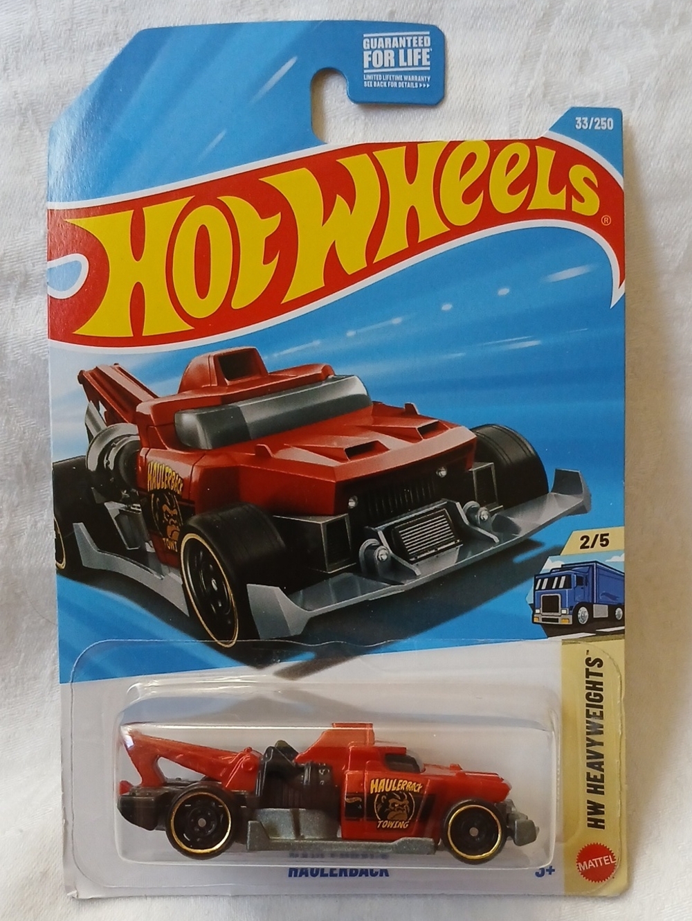 Mattel Hot Wheels Heavyweights Haulerback Red Toy Tow Truck New 2026